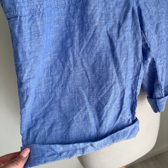 Sportscraft Ladies Light Blue Casual Linen Shorts Size 8 - Picture 5 of 14